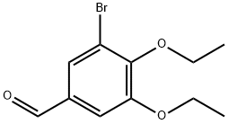 3-ブロモ-4,5-ジエトキシベンズアルデヒド 化学構造式