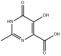 5,6-DIHYDROXY-2-METHYL-PYRIMIDINE-4-CARBOXYLIC ACID 化学構造式