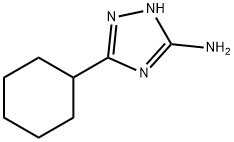 3-シクロヘキシル-1H-1,2,4-トリアゾール-5-アミン 化学構造式