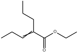 乙基(2E)-2-丙基-2-戊烯酸酯 结构式
