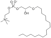 3-O-HEXADECYL-SN-GLYCERO-1-PHOSPHOCHOLINE 结构式