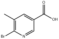 2-BROMO-3-METHYLPYRIDINE-5-CARBOXYLIC ACID 化学構造式