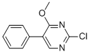 2-クロロ-4-メトキシ-5-フェニルピリミジン 化学構造式