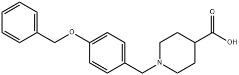 1-[[4-(PHENYLMETHOXY)PHENYL]METHYL]-PIPERIDINE-4-CARBOXYLIC ACID Struktur