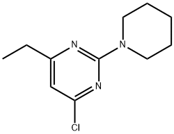 4-CHLORO-6-ETHYL-2-(1-PIPERIDINYL)PYRIMIDINE 化学構造式