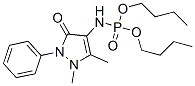 (2,3-ジヒドロ-1,5-ジメチル-3-オキソ-2-フェニル-1H-ピラゾール-4-イル)ホスホルアミド酸ジブチル 化学構造式
