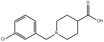 1-(3-CHLORO-BENZYL)-PIPERIDINE-4-CARBOXYLIC ACID HYDROCHLORIDE Structure