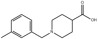 1-(3-メチルベンジル)ピペリジン-4-カルボン酸 化学構造式