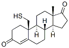 19-メルカプトアンドロスタ-4-エン-3,17-ジオン 化学構造式