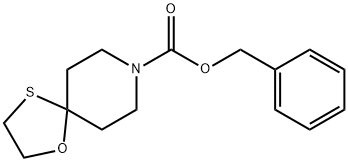 1-Oxa-4-thia-8-aza-spiro[4.5]decane
-8-carboxylic acid benzyl ester 化学構造式