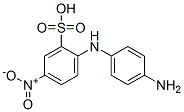 Benzenesulfonic acid, 2-[(4-aminophenyl)amino]-5-nitro-, diazotized, coupled with diazotized 3-amino-4-hydroxybenzenesulfonic acid and m-phenylenediamine Struktur