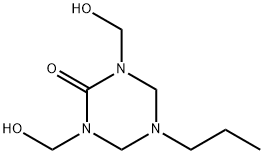 tetrahydro-1,3-bis(hydroxymethyl)-5-propyl-1,3,5-triazin-2(1H)-one Struktur