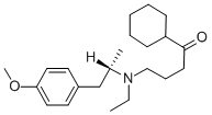 1-シクロヘキシル-4-[エチル[(S)-α-メチル-4-メトキシフェネチル]アミノ]-1-ブタノン 化学構造式