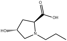 L-Proline, 4-hydroxy-1-propyl-, trans- (9CI),90245-00-4,结构式