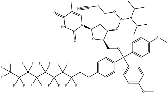 5'-O-FDMT-THYMIDINE CEP 化学構造式
