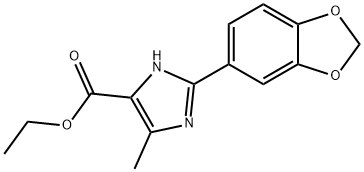 2-BENZO[1,3]DIOXOL-5-YL-5-METHYL-3H-IMIDAZOLE-4-CARBOXYLIC ACID ETHYL ESTER, 902600-32-2, 结构式
