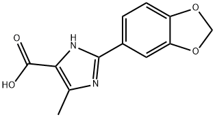 2-BENZO[1,3]DIOXOL-5-YL-5-METHYL-3H-IMIDAZOLE-4-CARBOXYLIC ACID, 902600-40-2, 结构式