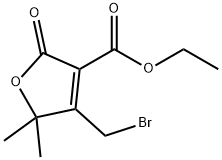 4-(溴甲基)-5,5-二甲基-2-氧代-2,5-二氢呋喃-3-羧酸乙酯, 90261-67-9, 结构式