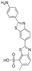 [2,6'-Bibenzothiazole]-7-sulfonic acid, 2'-(4-aminophenyl)-6-methyl-, diazotized, coupled with diazotized aniline, diazotized 2-(4-aminophenyl)-6-methyl-7-benzothiazolesulfonic acid and resorcinol, sodium salts,90268-11-4,结构式