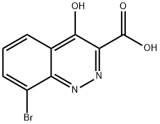 8-bromo-4-hydroxycinnoline-3-carboxylic acid,90271-90-2,结构式