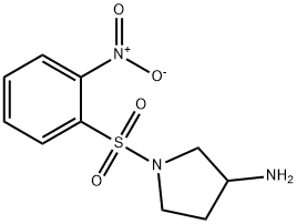 1-(2-NITRO-BENZENESULFONYL)-PYRROLIDIN-3-YLAMINE,902797-82-4,结构式