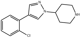 4-[4-(2-氯苯基)-1H-吡唑-1-基]哌啶,902836-42-4,结构式