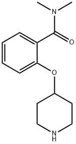 N,N-DIMETHYL-2-(PIPERIDIN-4-YLOXY)-BENZAMIDE Structure