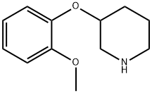 3-(2-メトキシフェノキシ)ピペリジン 化学構造式