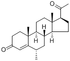 6α-メチルプロゲステロン 化学構造式