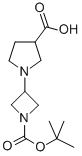1-(1-TERT-BUTOXYCARBONYL-AZETIDIN-3-YL)-PYRROLIDINE-3-CARBOXYLIC ACID 结构式