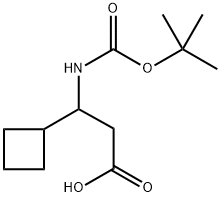 3-((叔丁氧羰基)氨基)-3-环丁基丙酸,903094-78-0,结构式