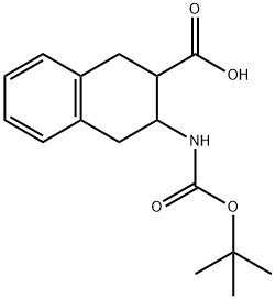 N-BOC-3-AMINO-1,2,3,4-TETRAHYDRO-NAPHTHALENE-2-CARBOXYLIC ACID Struktur