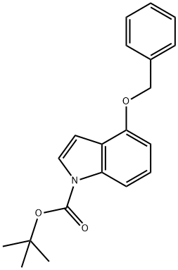 4-ベンジルオキシ-1-TERT-ブチルトキシカルボニルインドール 化学構造式