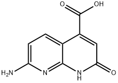 7-AMINO-2-HYDROXY-1,8-NAPHTHYRIDINE-4-CARBOXYLIC ACID 化学構造式