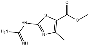 Methyl 2-{[amino(imino)methyl]amino}-4-methyl-1,3-thiazole-5-carboxylate Struktur