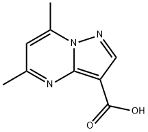 5,7-二甲基-吡唑[1,5-A]嘧啶-3-羧酸, 90349-23-8, 结构式