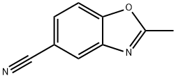 2-メチルベンゾオキサゾール-5-カルボニトリル 化学構造式