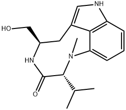 (+)-吲哚内酰胺 V, 90365-56-3, 结构式