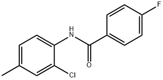 N-(2-氯-4-甲基苯基)-4-氟苯甲酰胺,903796-08-7,结构式