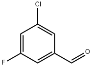 3-クロロ-5-フルオロベンズアルデヒド 化学構造式