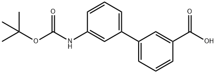 3'-[(TERT-BUTOXYCARBONYL)AMINO]-1,1'-BIPHENYL-3-CARBOXYLIC ACID Structure