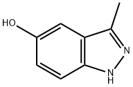 3-メチル-1H-インダゾール-5-オール 化学構造式