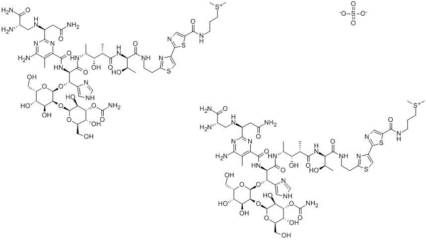 ブレオマイシン硫酸塩 (混合物) 化学構造式