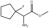 Cyclopentaneacetic acid, -alpha--amino-1-fluoro-, methyl ester (9CI) 化学構造式