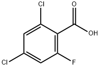 2-Fluoro-4,6-dichlorobenzoic acid Struktur