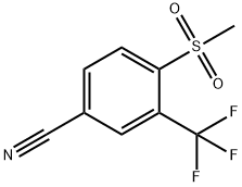 5-Cyano-2-(methylsulphonyl)benzotrifluoride 化学構造式