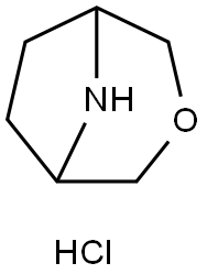 3-OXA-8-AZABICYCLO[3.2.1]OCTANE, HYDROCHLORIDE (1:1) Structure