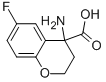 4-AMINO-6-FLUOROCHROMAN-4-CARBOXYLIC ACID 化学構造式