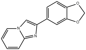 2-(1,3-ベンゾジオキソール-5-イル)イミダゾ[1,2-a]ピリジン 化学構造式