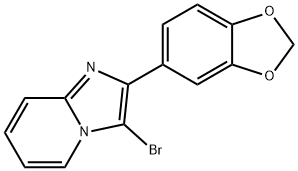 2-BENZO[1,3]DIOXOL-5-YL-3-BROMO-IMIDAZO[1,2-A]PYRIDINE,904813-89-4,结构式
